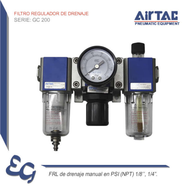 Filtro Regulador de Drenaje GC 200 - Airtac Peru