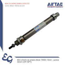 Mini cilindro simple efecto MSA 16X50-S-CA - Airtac Peru