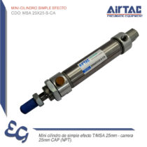Mini cilindro simple efecto MSA 25X25-S-CA - Airtac Peru