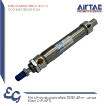 Mini cilindro simple efecto MSA 25X50-S-CA - Airtac Peru