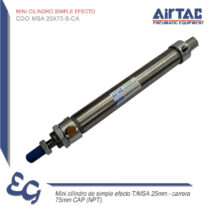 Mini cilindro simple efecto MSA 25X75-S-CA - Airtac Peru