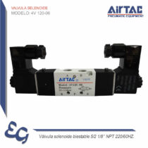 Valvula Selenoide Biestable 4V 120-06 - Airtac Peru
