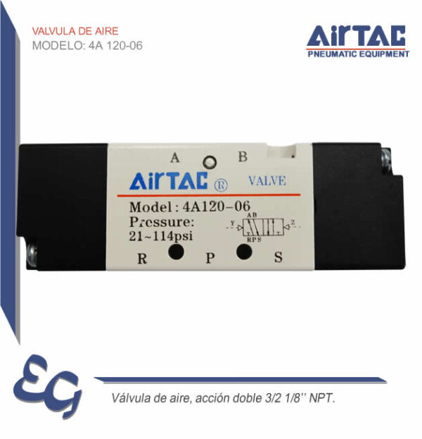 Valvula de Aire de Accion Doble 4A 120-06 - Airtac Peru